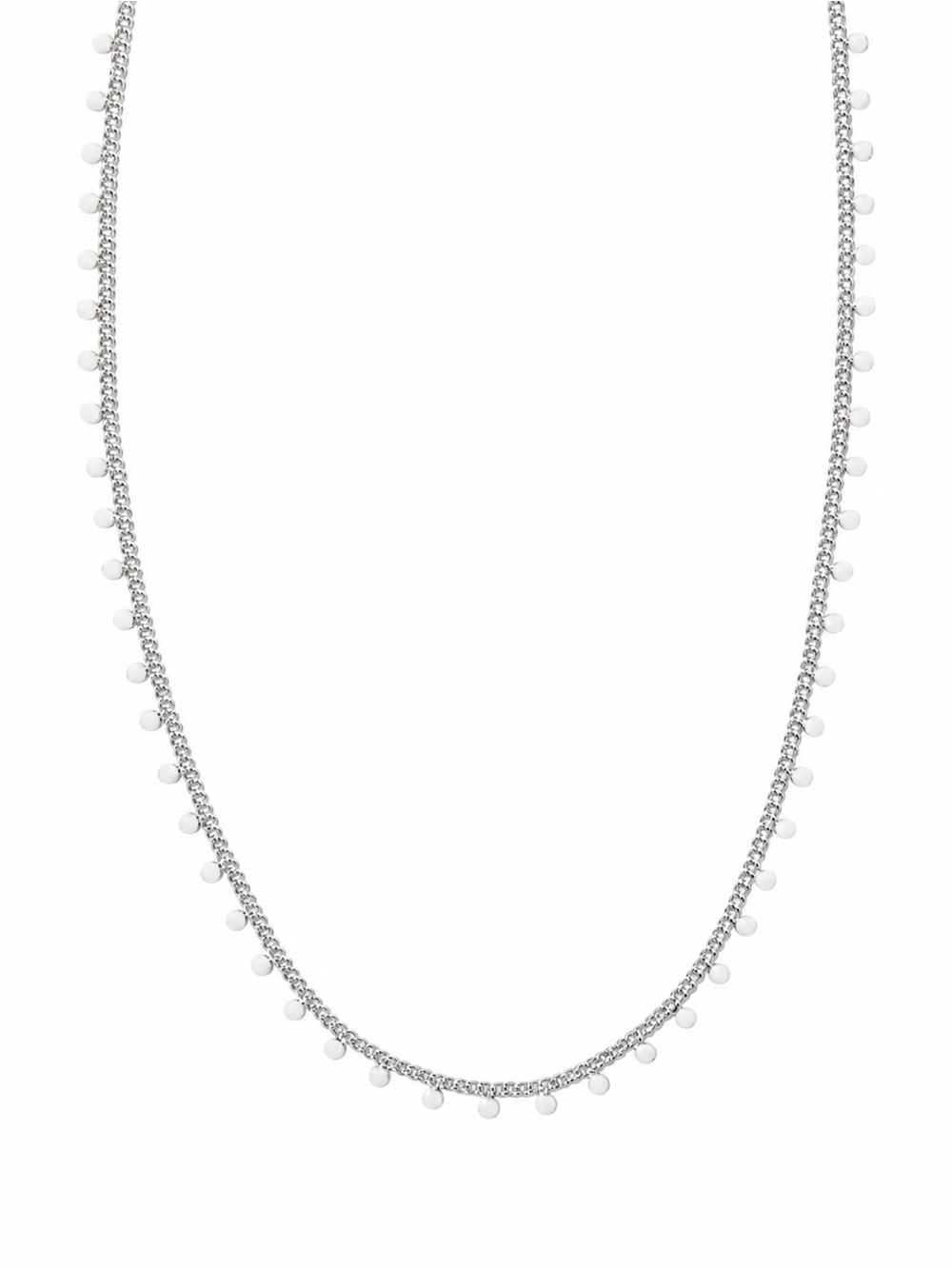 KENDRA SCOTT Kelsey Silver Strand Necklace in White Enamel